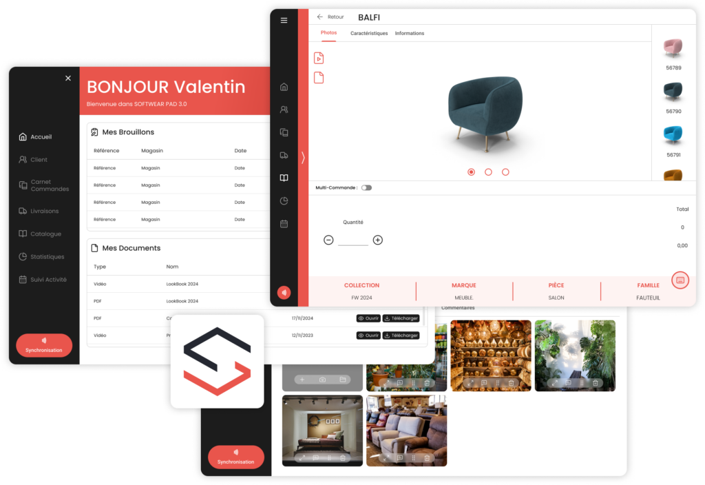 Appli mobile sfa BtoB négoce sur tablette pour les prises de commandes de la Force de Vente - SCJ QUICKORDER