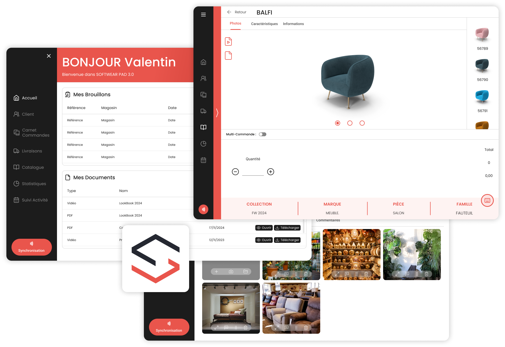 Appli mobile sfa BtoB négoce sur tablette pour les prises de commandes de la Force de Vente - SCJ QUICKORDER